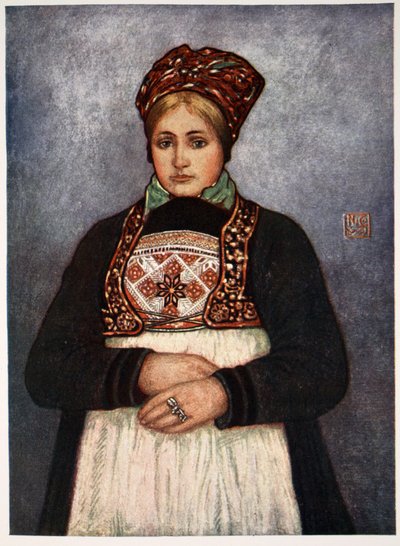 Landmädchen, Bergen District, 1905 von Nico Jungman